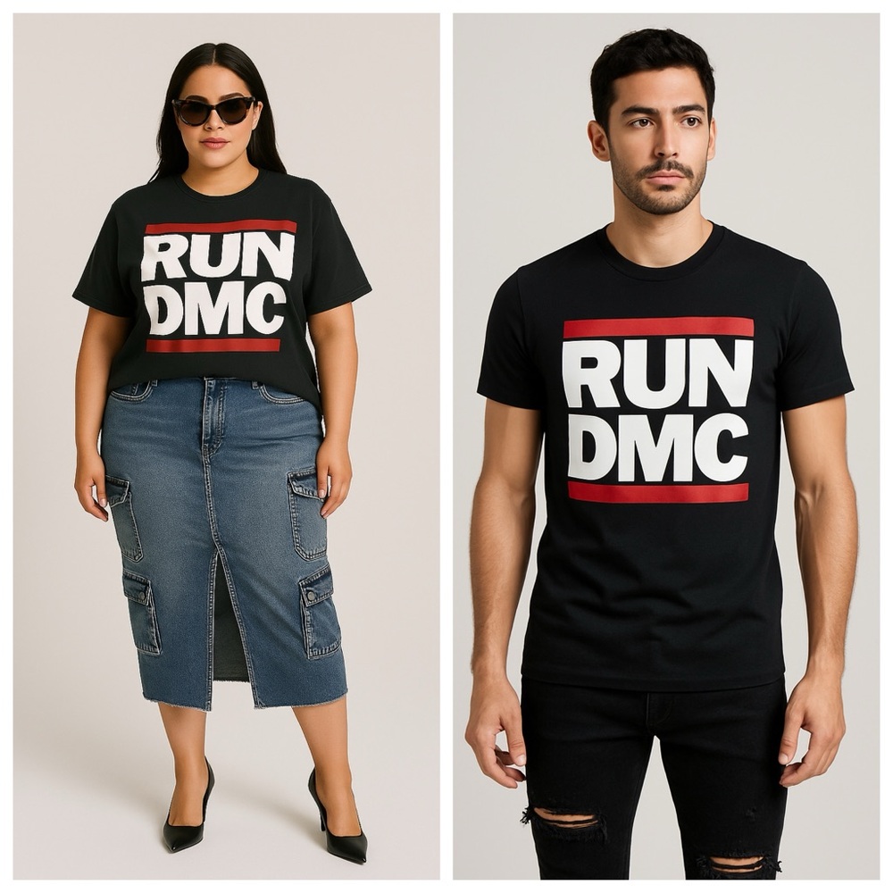 NWOT Run DMC Official Logo T-Shirt Black, Size XXL